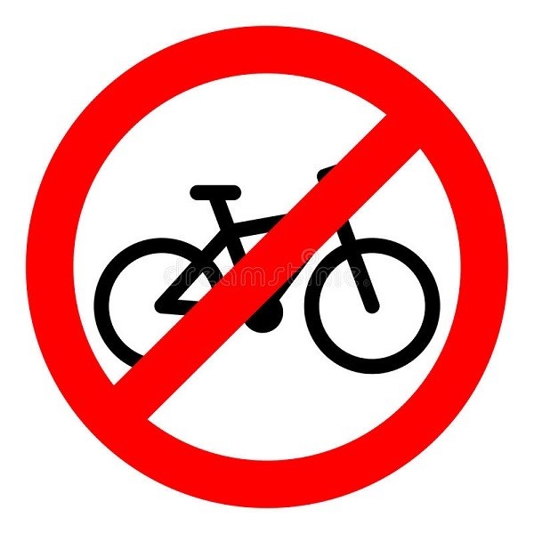 Bisikletliler için yasaklar